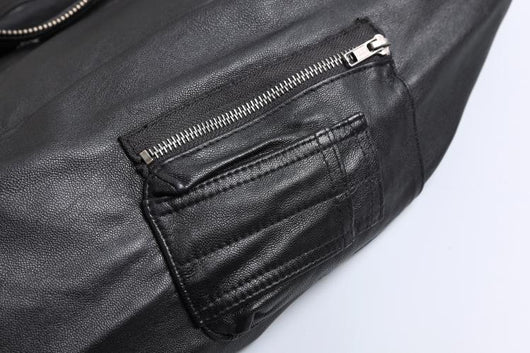 Uniforme de Béisbol Corto en Cuero Negro para Hombre - Image 15