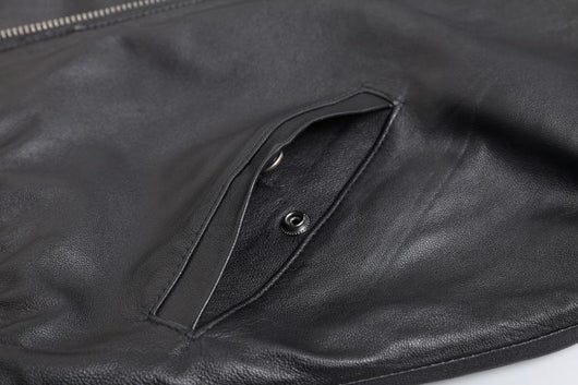 Uniforme de Béisbol Corto en Cuero Negro para Hombre - Image 16