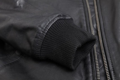 Uniforme de Béisbol Corto en Cuero Negro para Hombre - Image 17