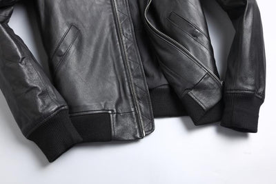 Uniforme de Béisbol Corto en Cuero Negro para Hombre - Image 19