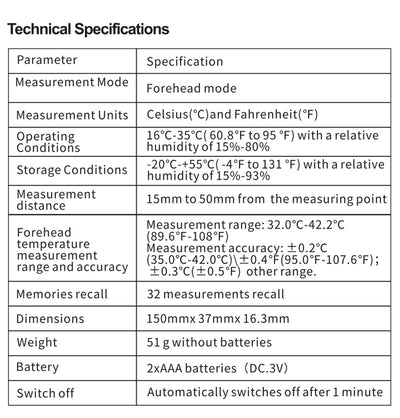 Two black full-screen infrared thermometers with digital displays showing 36.5 °C, one upright and one tilted. - Image 16