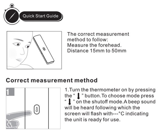 Two black full-screen infrared thermometers with digital displays showing 36.5 °C, one upright and one tilted. - Image 17