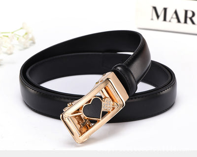 Cinturón de Cuero para Mujer con Hebilla Automática Ajustable - Image 10