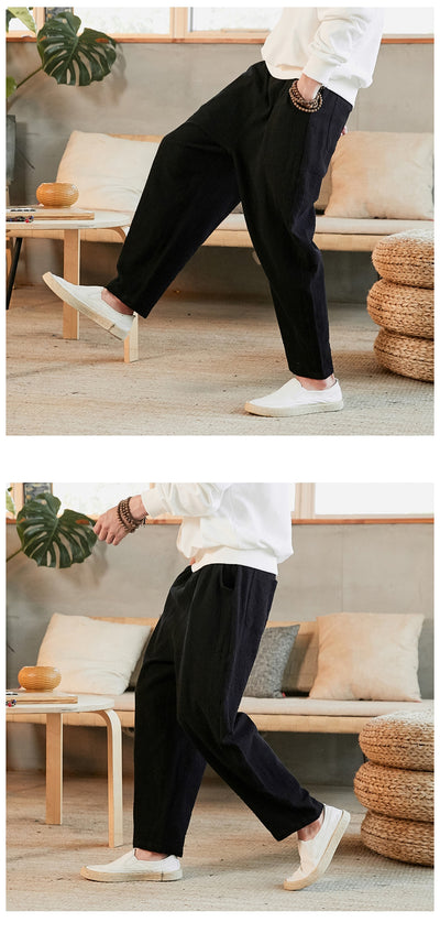 Pantalones de Lino Rectos Talla Holgada para Joven - Image 18