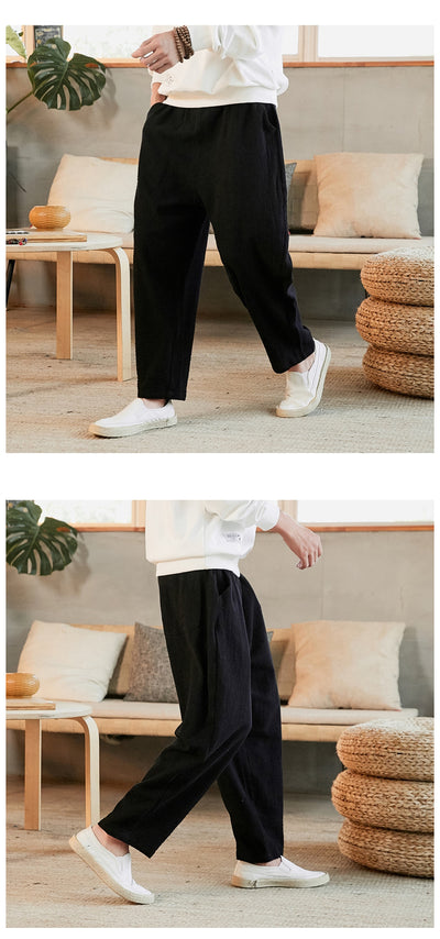 Pantalones de Lino Rectos Talla Holgada para Joven - Image 19