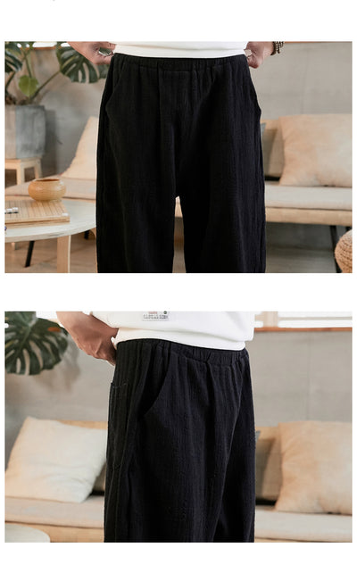 Pantalones de Lino Rectos Talla Holgada para Joven - Image 21