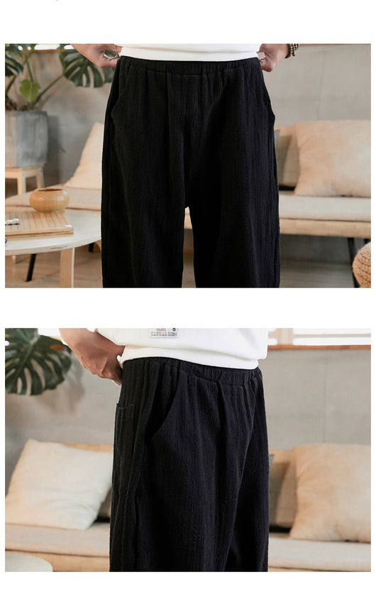 Pantalones de Lino Rectos Talla Holgada para Joven - Image 21