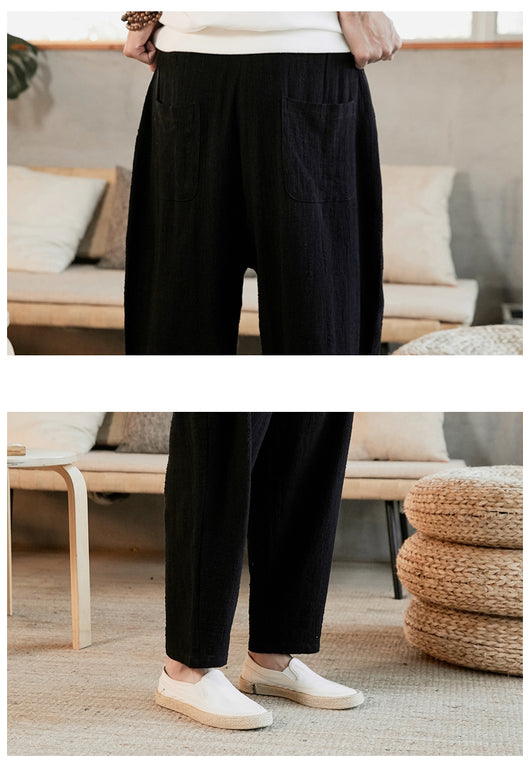 Pantalones de Lino Rectos Talla Holgada para Joven - Image 22