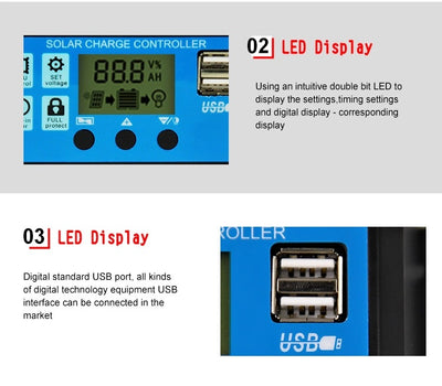 Controlador Solar de Carga y Descarga LCD - Image 16
