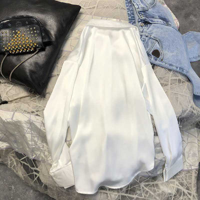Blusa Satinada Coreana Corte Holgado - Image 16