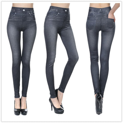 Leggings Cintura Alta con Estampado Denim Digital - Image 8