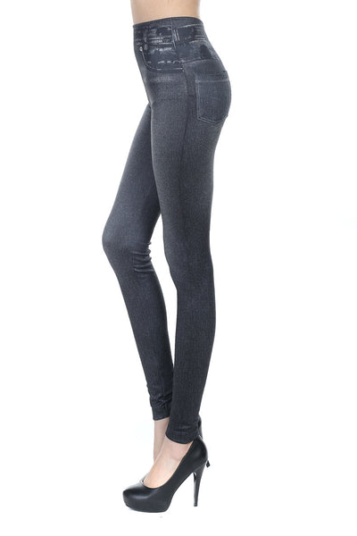Leggings Cintura Alta con Estampado Denim Digital - Image 11