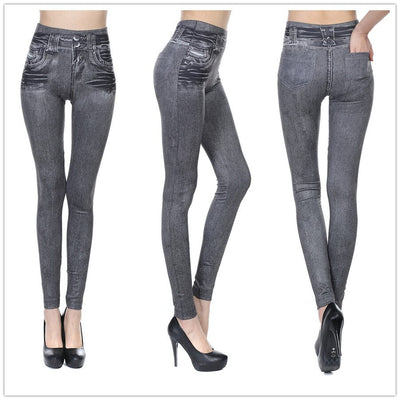 Leggings Cintura Alta con Estampado Denim Digital - Image 14