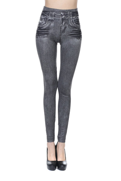 Leggings Cintura Alta con Estampado Denim Digital - Image 15