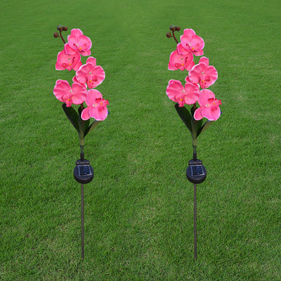 Luz Solar LED Flor Orquídea con 5 Cabezales - Image 8