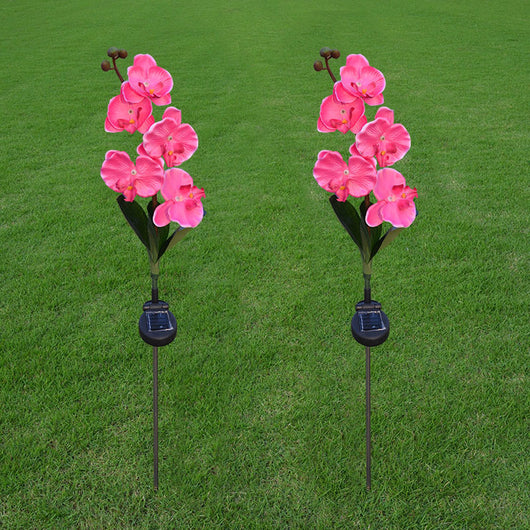 Luz Solar LED Flor Orquídea con 5 Cabezales - Image 8