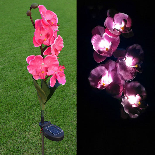 Luz Solar LED Flor Orquídea con 5 Cabezales - Image 9
