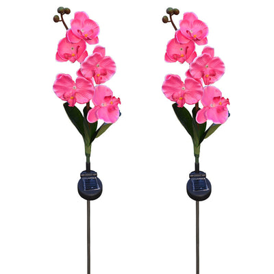 Luz Solar LED Flor Orquídea con 5 Cabezales - Image 12