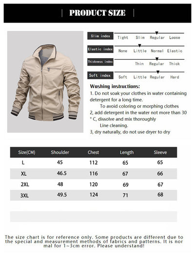 Chaqueta Casual de Algodón Teñida Sólida para Hombre - Image 7