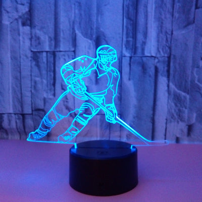 Lámpara 3D Estéreo Jugador de Hockey con Efecto Táctil - Image 9