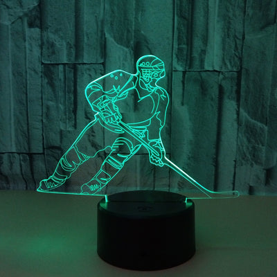 Lámpara 3D Estéreo Jugador de Hockey con Efecto Táctil - Image 10