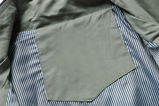 Chaqueta Casual de Algodón Teñida Sólida para Hombre - Image 14