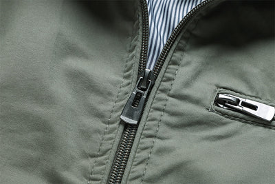 Chaqueta Casual de Algodón Teñida Sólida para Hombre - Image 19
