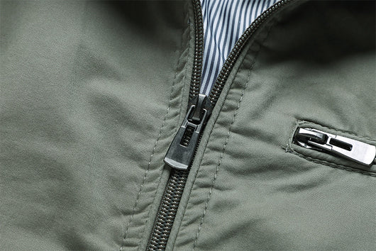 Chaqueta Casual de Algodón Teñida Sólida para Hombre - Image 19