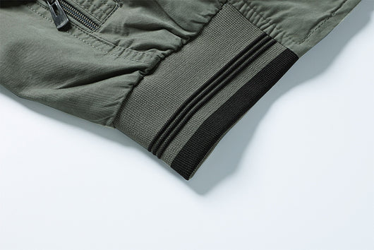 Chaqueta Casual de Algodón Teñida Sólida para Hombre - Image 21