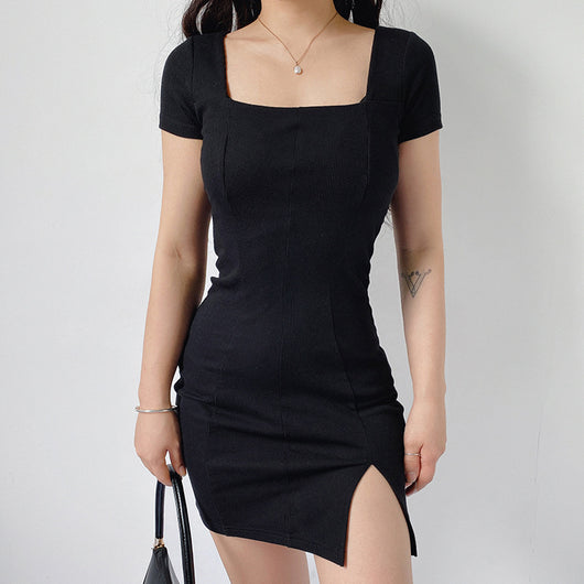 Vestido Elegante Cuello Cuadrado con Cintura Plisada Ajustado - Image 10