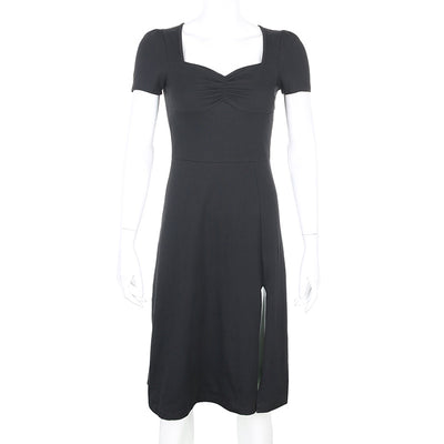 Vestido Elegante Cuello Cuadrado con Cintura Plisada Ajustado - Image 16