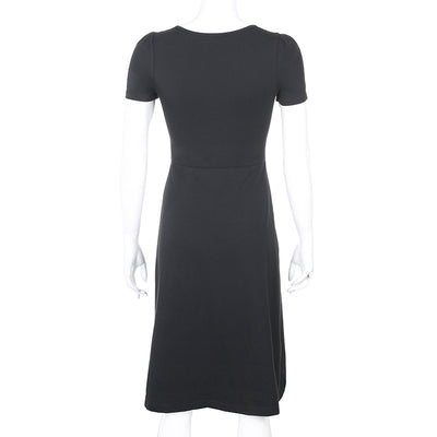 Vestido Elegante Cuello Cuadrado con Cintura Plisada Ajustado - Image 18