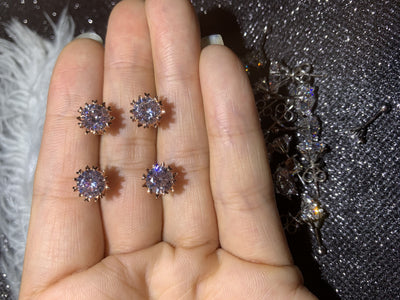 Aretes de Diamante Moissanita Platino Importados Diseño Copo de Nieve - Image 16