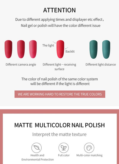 Esmalte de Uñas Mate Nude sin Horno de Secado Rápido - Image 35