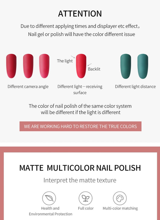 Esmalte de Uñas Mate Nude sin Horno de Secado Rápido - Image 35