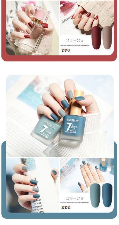 Esmalte de Uñas Mate Nude sin Horno de Secado Rápido - Image 42