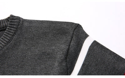 Suéter Holgado Cálido de Cuello Redondo Color Sólido para Hombre - Image 10