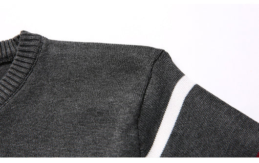 Suéter Holgado Cálido de Cuello Redondo Color Sólido para Hombre - Image 10