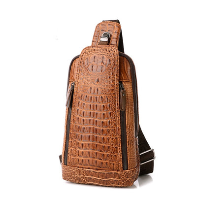 Bolsa Bandolera Hombre Patrón Cocodrilo - Estilo Moderno y Funcional - Image 15