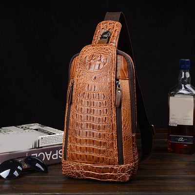 Bolsa Bandolera Hombre Patrón Cocodrilo - Estilo Moderno y Funcional - Image 18