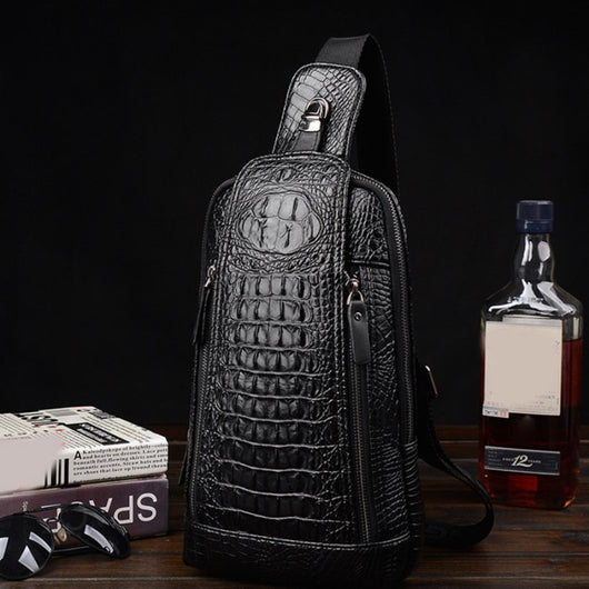 Bolsa Bandolera Hombre Patrón Cocodrilo - Estilo Moderno y Funcional - Image 19