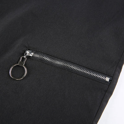 Pantalones Cargo Punk de Cintura Alta con Cremalleras Huecas - Image 10