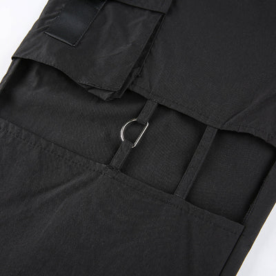 Pantalones Cargo Punk de Cintura Alta con Cremalleras Huecas - Image 13