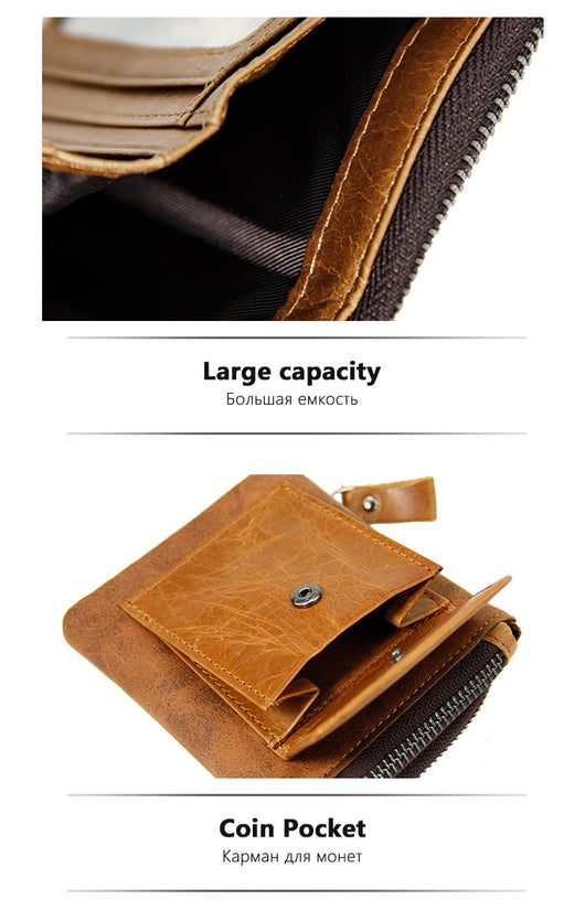 Billetera Vintage de Cuero para Hombre con Compartimentos Multifuncionales - Image 10