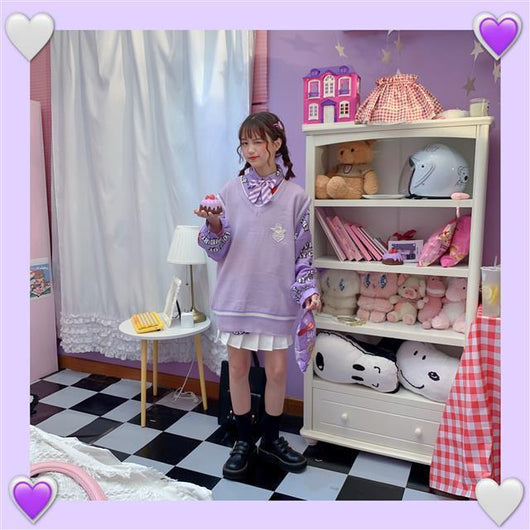 Conjunto Dos Piezas Chaleco y Blusa Tejida de Manga Larga para Amigas - Image 44
