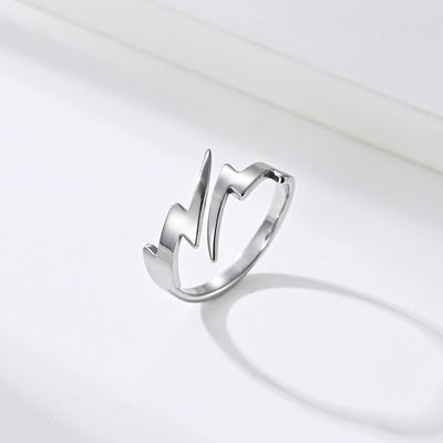 Anillo Eclipse Harajuku Titanio Acero Hueco Efecto Rayo - Image 10