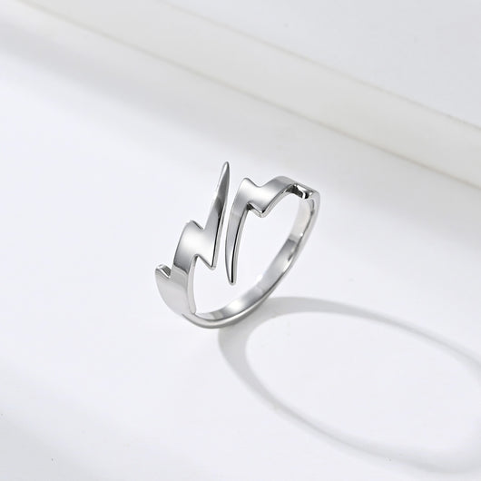 Anillo Eclipse Harajuku Titanio Acero Hueco Efecto Rayo - Image 10