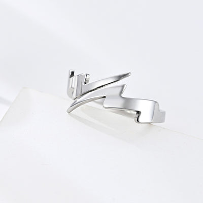Anillo Eclipse Harajuku Titanio Acero Hueco Efecto Rayo - Image 11
