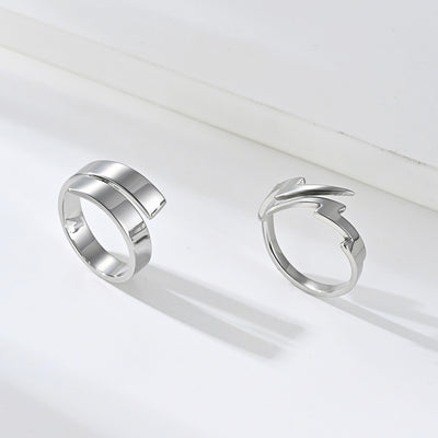 Anillo Eclipse Harajuku Titanio Acero Hueco Efecto Rayo - Image 12
