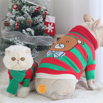 Suéter Navideño Tejido de Algodón para Perros - Image 11